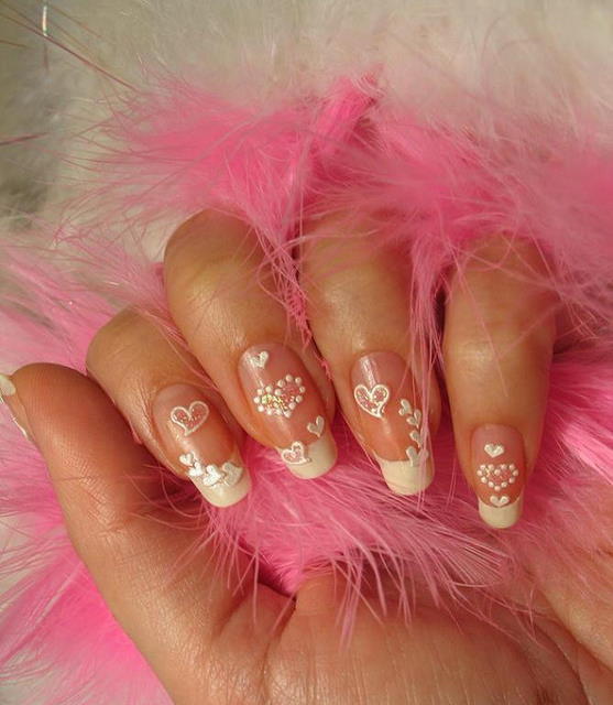 Cute White Nails For Teenage Girls